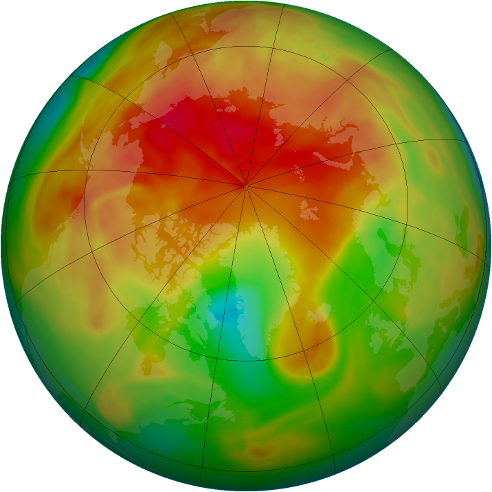 Arctic ozone map for 02 April 2005